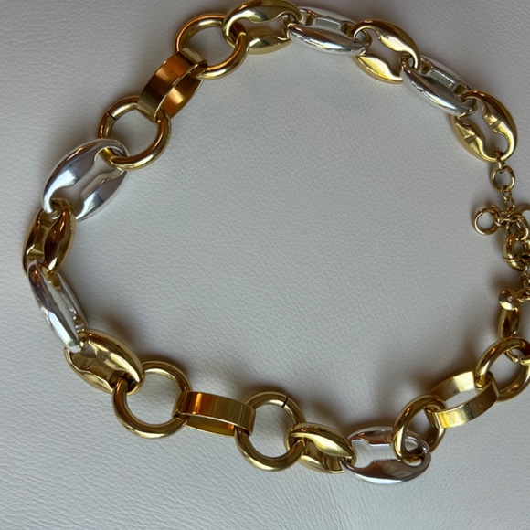 J.Crew Silver and Gold Chunky Necklace - Picture 2 of 4
